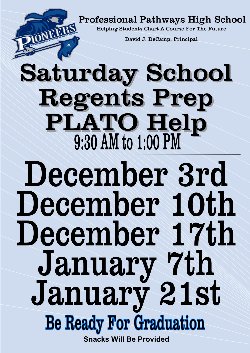 Saturday School, Regents Prep